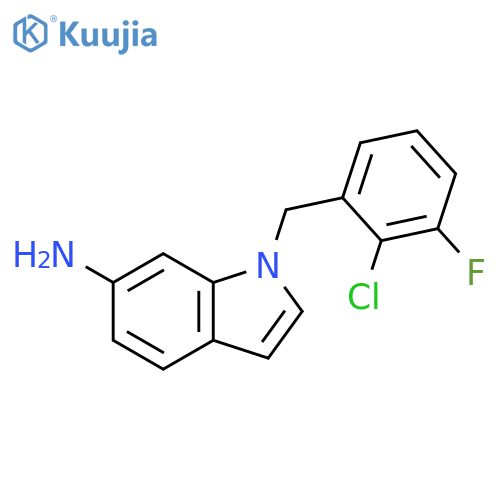 1-[(2-Chloro-3-fluorophenyl)methyl]-1H-indol-6-amine structure