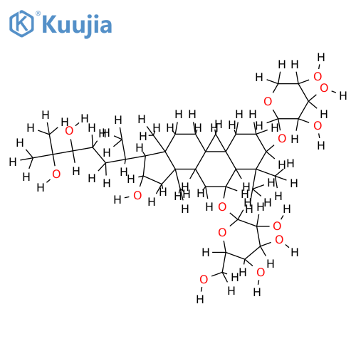 (24S)-cycloartane-3beta,6alpha,16beta,24,25-pentaol-3-O-beta-D-xylopyranoside-6-O-beta-D-glucopyranoside structure