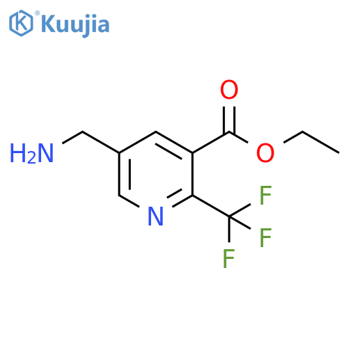 5-Aminomethyl-2-trifluoromethyl-nicotinic acid ethyl ester structure