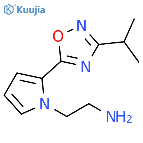 2-[2-(3-Isopropyl-[1,2,4]oxadiazol-5-yl)-pyrrol-1-yl]-ethylamine structure