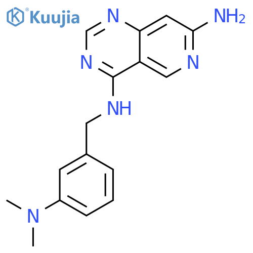 PYRIDO[4,3-D]PYRIMIDINE-4,7-DIAMINE, N4-[[3-(DIMETHYLAMINO)PHENYL]METHYL]- structure