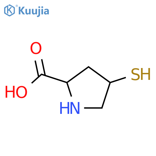 (2S,4S)-4-sulfanylpyrrolidine-2-carboxylic acid structure