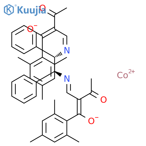 (1S,2S)-N,N'-Bis3-oxo-2-(2,4,6-trimethylbenzoyl)butylidene-1,2-diphenylethylenediaminato Cobalt(II) structure
