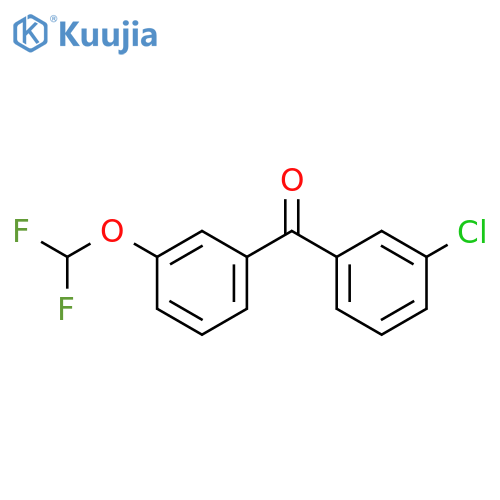 (3-chlorophenyl)[3-(difluoromethoxy)phenyl]methanone structure