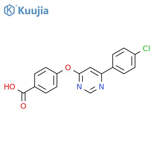 4-[6-(4-Chloro-phenyl)-pyrimidin-4-yloxy]-benzoic acid structure