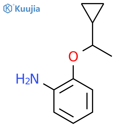 2-(1-cyclopropylethoxy)aniline structure