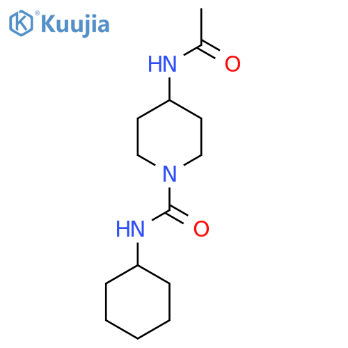 N-cyclohexyl-4-acetamidopiperidine-1-carboxamide structure
