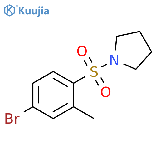1-[(4-Bromo-2-methylbenzene)sulfonyl]pyrrolidine structure