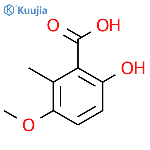 6-Hydroxy-3-methoxy-2-methylbenzoic acid structure