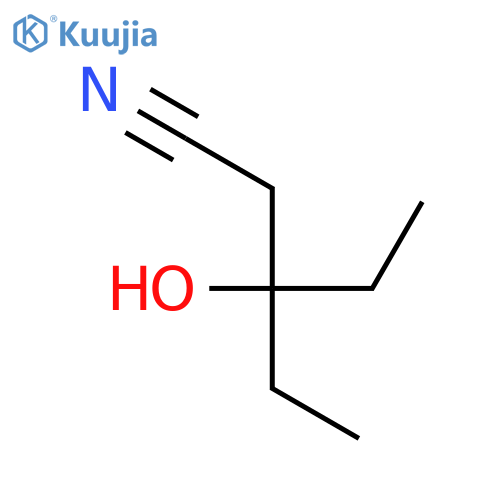 3-ethyl-3-hydroxypentanenitrile structure