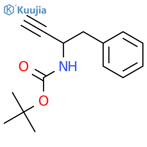 tert-butyl N-(1-phenylbut-3-yn-2-yl)carbamate structure