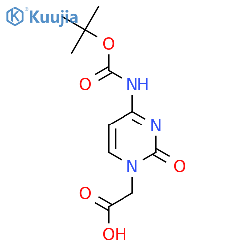 2-4-(2-Methylpropan-2-yl)oxycarbonylamino-2-oxopyrimidin-1-ylAcetic Acid structure