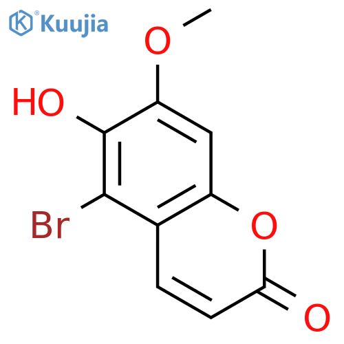 2H-1-Benzopyran-2-one,5-bromo-6-hydroxy-7-methoxy- structure
