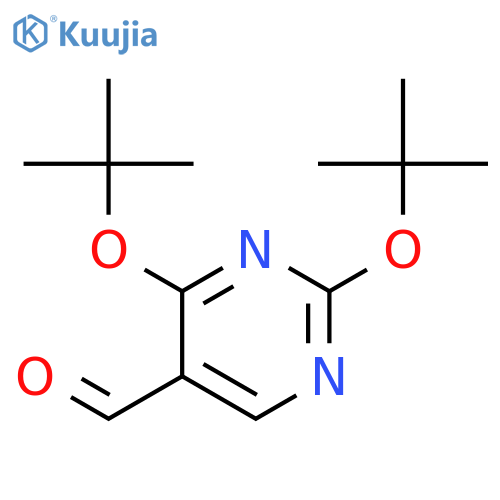 2,4-bis(tert-butoxy)pyrimidine-5-carbaldehyde structure