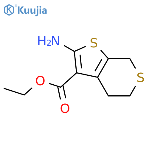 ethyl 2-amino-4H,5H,7H-thieno[2,3-c]thiopyran-3-carboxylate structure