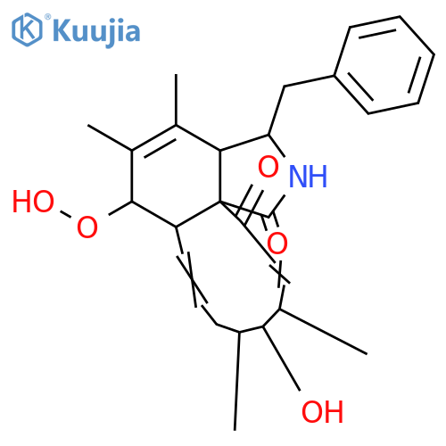 7-Hydroperoxy-17-hydroxy-16,18-dimethyl-10-phenyl[11]cytochalasa-5,13,19-triene-1,21-dione structure