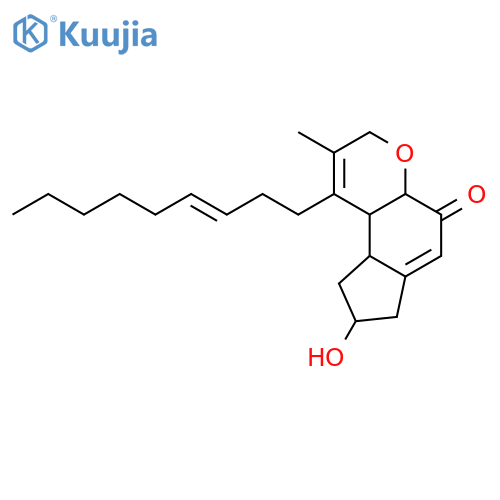Cyclopenta[f][1]benzopyran-5(3H)-one,4a,7,8,9,9a,9b-hexahydro-8-hydroxy-2-methyl-3-(1E)-1-nonen-1-yl-,(3S,4aR,8R,9aS,9bS)- structure