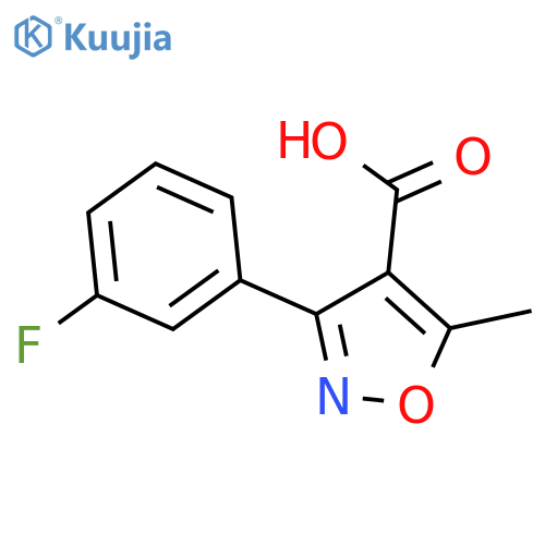 3-(3-fluorophenyl)-5-methylisoxazole-4-carboxylic acid structure