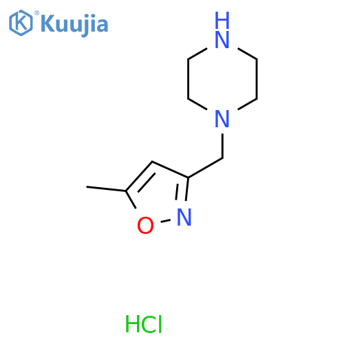 1-(5-methyl-1,2-oxazol-3-yl)methylpiperazine hydrochloride structure