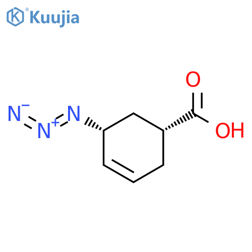3-Cyclohexene-1-carboxylic acid, 5-azido-, (1R,5R)-rel- structure