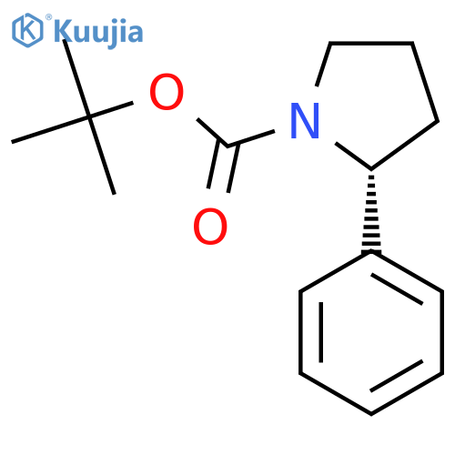 1-Pyrrolidinecarboxylicacid, 2-phenyl-, 1,1-dimethylethyl ester, (2R)- structure