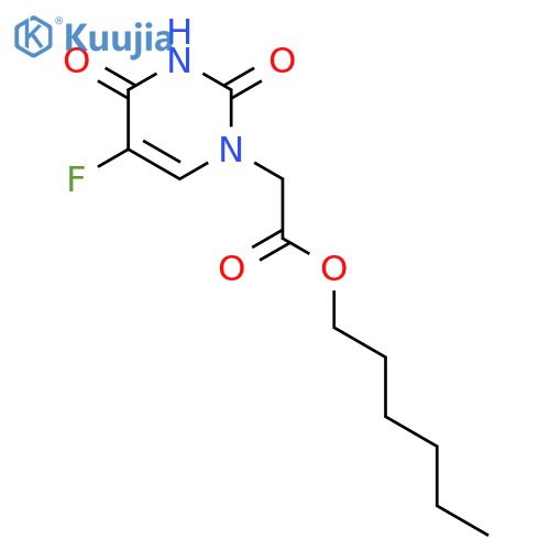 hexyl (5-fluoro-2,4-dioxo-3,4-dihydropyrimidin-1(2H)-yl)acetate structure