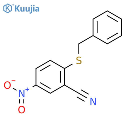 2-(Benzylthio)-5-nitrobenzonitrile structure