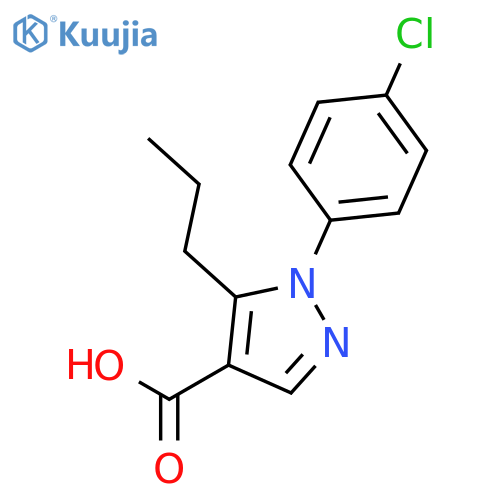 1-(4-Chlorophenyl)-5-propyl-1H-pyrazole-4-carboxylic acid structure