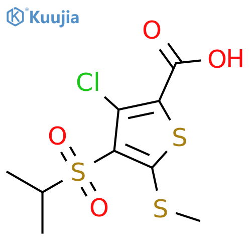 2-Thiophenecarboxylicacid, 3-chloro-4-[(1-methylethyl)sulfonyl]-5-(methylthio)- structure