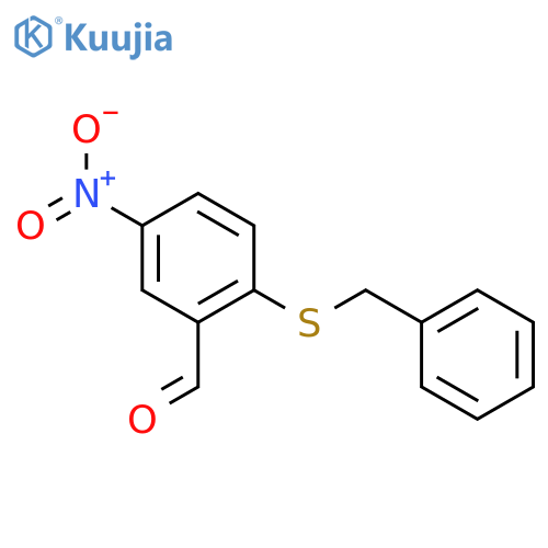2-(Benzylsulfanyl)-5-Nitrobenzenecarbaldehyde structure