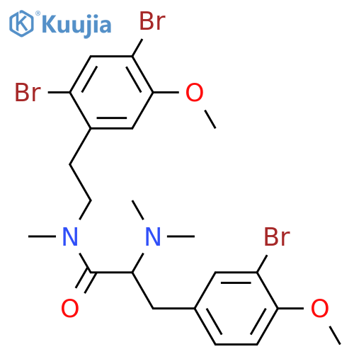 Benzenepropanamide, 3-bromo-N-[2-(2,4-dibromo-5-methoxyphenyl)ethyl]-α-(dimethylamino)-4-methoxy-N-methyl-, (αR)- structure