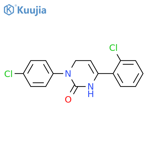 6-(2-chlorophenyl)-3-(4-chlorophenyl)-1,2,3,4-tetrahydropyrimidin-2-one structure