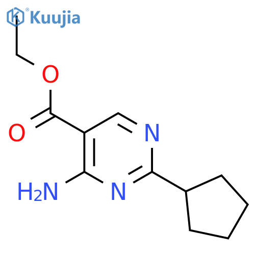 Ethyl 4-amino-2-cyclopentylpyrimidine-5-carboxylate structure