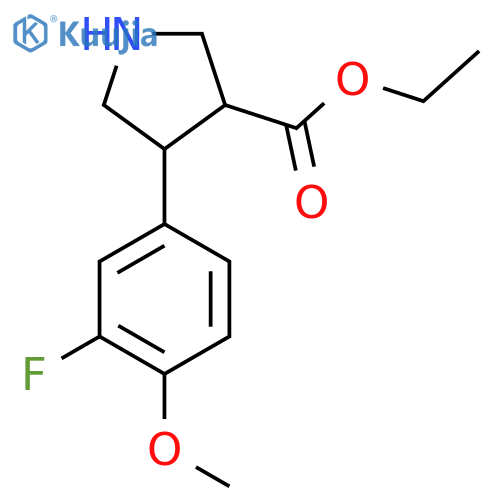 ethyl 4-(3-fluoro-4-methoxyphenyl)pyrrolidine-3-carboxylate structure