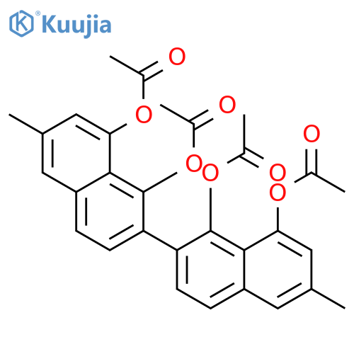 6,6''-dimethyl-2,2''-binaphthalene-1,1'',8,8''-tetrayl tetraacetate structure
