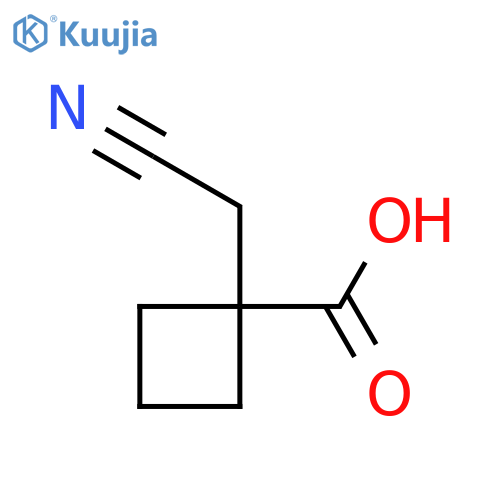 1-(Cyanomethyl)cyclobutane-1-carboxylic acid structure