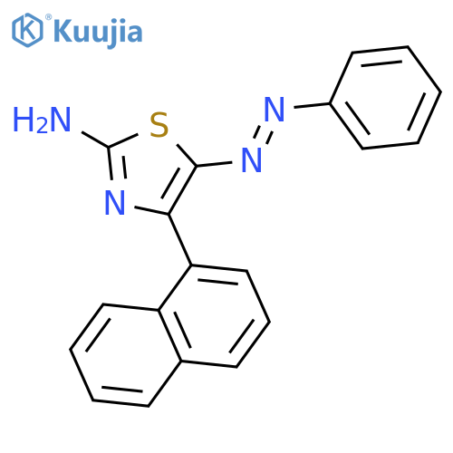 4-(Naphthalen-1-yl)-5-(2-phenylhydrazinylidene)-1,3-thiazol-2(5H)-imine structure