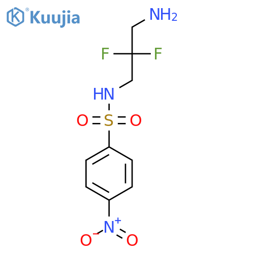 N-(3-amino-2,2-difluoropropyl)-4-nitrobenzene-1-sulfonamide structure