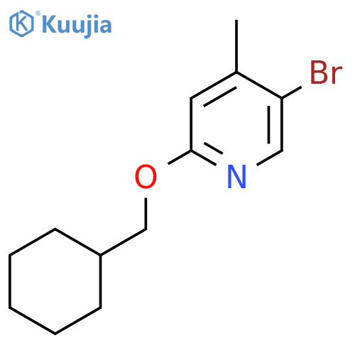 5-Bromo-2-cyclohexylmethoxy-4-methyl-pyridine structure
