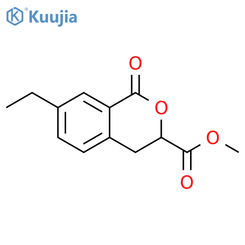 1H-2-Benzopyran-3-carboxylic acid, 7-ethyl-3,4-dihydro-1-oxo-, methyl ester structure