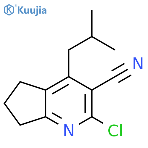 2-Chloro-4-isobutyl-6,7-dihydro-5H-[1]pyrindine-3-carbonitrile structure