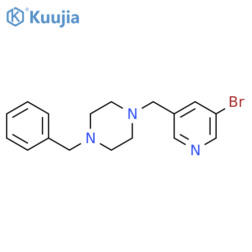1-benzyl-4-[(5-bromopyridin-3-yl)methyl]piperazine structure