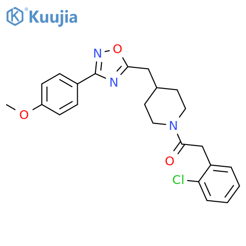2-(2-chlorophenyl)-1-(4-{[3-(4-methoxyphenyl)-1,2,4-oxadiazol-5-yl]methyl}piperidin-1-yl)ethan-1-one structure
