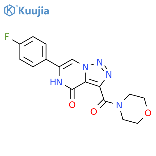 [1,2,3]Triazolo[1,5-a]pyrazin-4(5H)-one, 6-(4-fluorophenyl)-3-(4-morpholinylcarbonyl)- structure