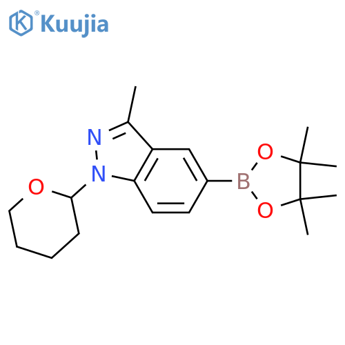 3-Methyl-1-(tetrahydro-2H-pyran-2-yl)-5-(4,4,5,5-tetraMethyl-1,3,2-dioxaborolan-2-yl)-1H-indazole structure
