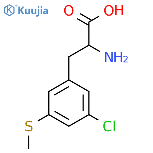 2-Amino-3-[3-chloro-5-(methylsulfanyl)phenyl]propanoic acid structure