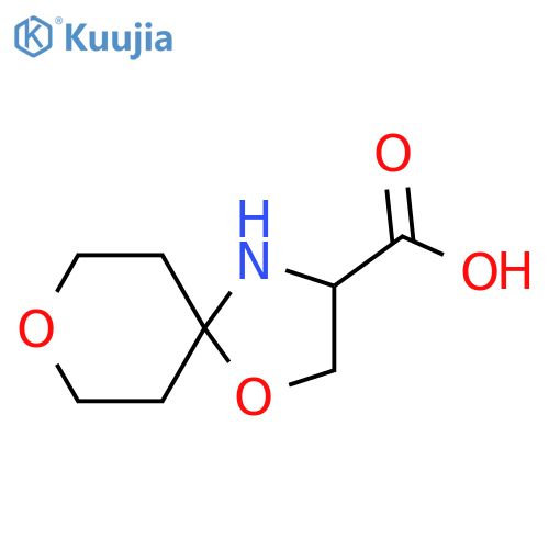 1,8-Dioxa-4-azaspiro[4.5]decane-3-carboxylic acid structure