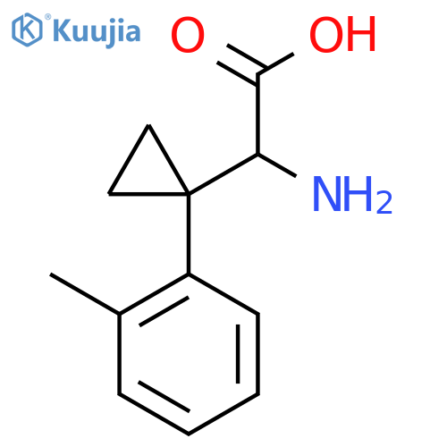 2-amino-2-1-(2-methylphenyl)cyclopropylacetic acid structure