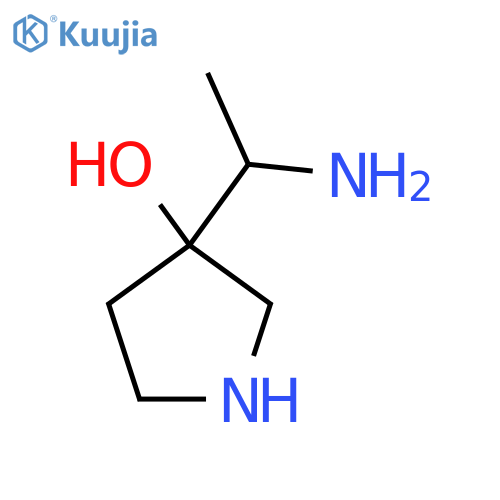 3-(1-Aminoethyl)pyrrolidin-3-ol structure