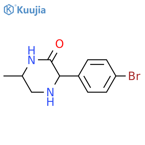 3-(4-bromophenyl)-6-methylpiperazin-2-one structure